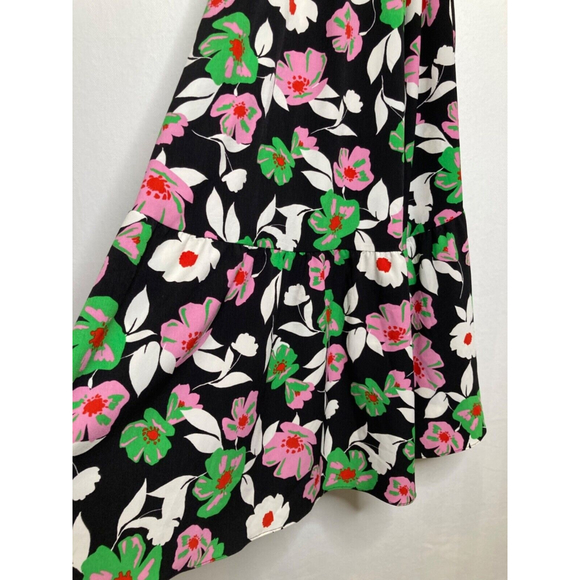 Who What Wear Women’s Floral Wrap Midi Dress Sleeveless V-Neck Ruffle Hem Size M - Picture 6 of 12